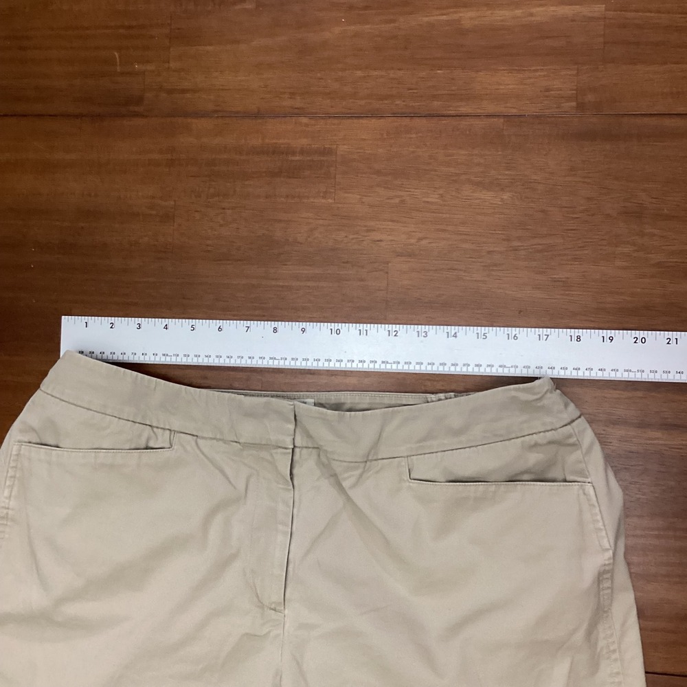 Talbots Woman Heritage Tan Khaki Crop Pants Plus Size 14W Cotton Stretch Casual - Picture 5 of 9